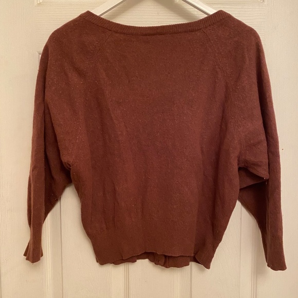 50s Vintage Soft Brown Sweater Cardigan Sz XS, S - Picture 5 of 11